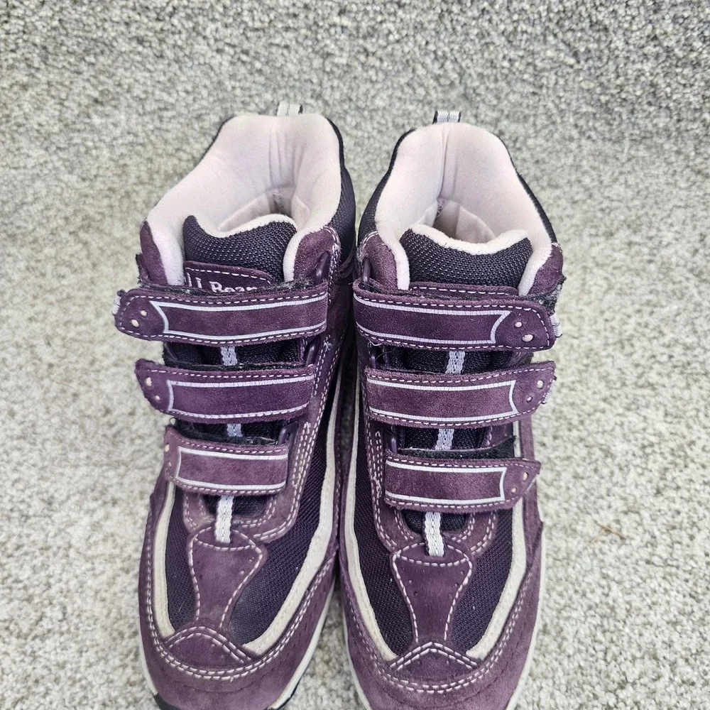 LL Bean Womens Sz 7M Tek 2.5 Waterproof Primaloft 200G Purple Suede 3 Strap Boot